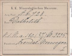 Etiketten zu Datholith (NHMW-MIN-Ab728)